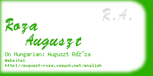 roza auguszt business card